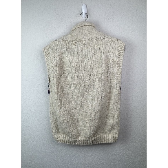 Nomad 100% Wool Hand Knit Sweater Vest Nordic Fair Isle Women's Sz M Ecuador Vtg - Picture 5 of 5